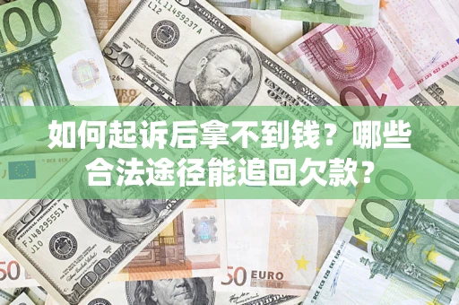 武汉如何起诉后拿不到钱？哪些合法途径能追回欠款？