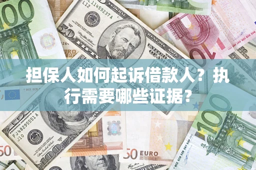 武汉担保人如何起诉借款人？执行需要哪些证据？
