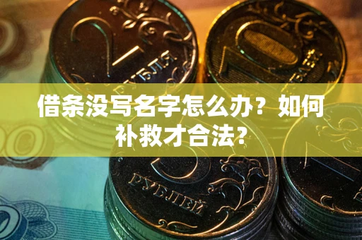 武汉借条没写名字怎么办？如何补救才合法？