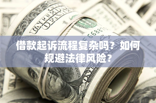 武汉借款起诉流程复杂吗？如何规避法律风险？