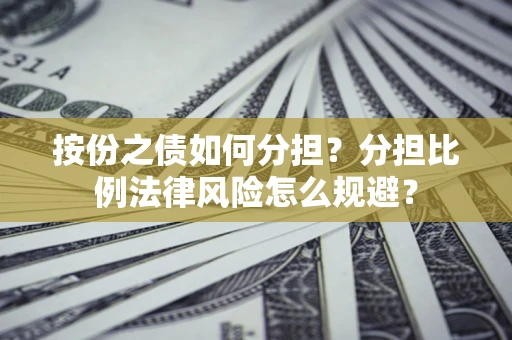 武汉按份之债如何分担？分担比例法律风险怎么规避？
