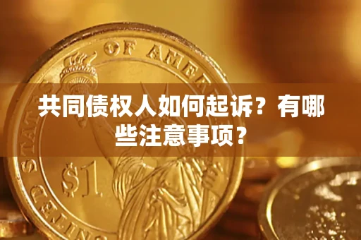 武汉共同债权人如何起诉？有哪些注意事项？