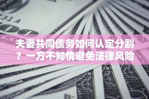 武汉夫妻共同债务如何认定分割？一方不知情避免法律风险必看！